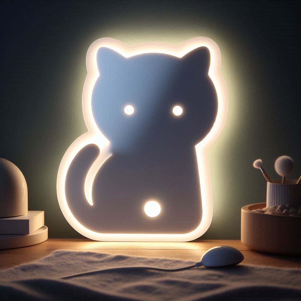 Meowoth Led Mirror For Kids